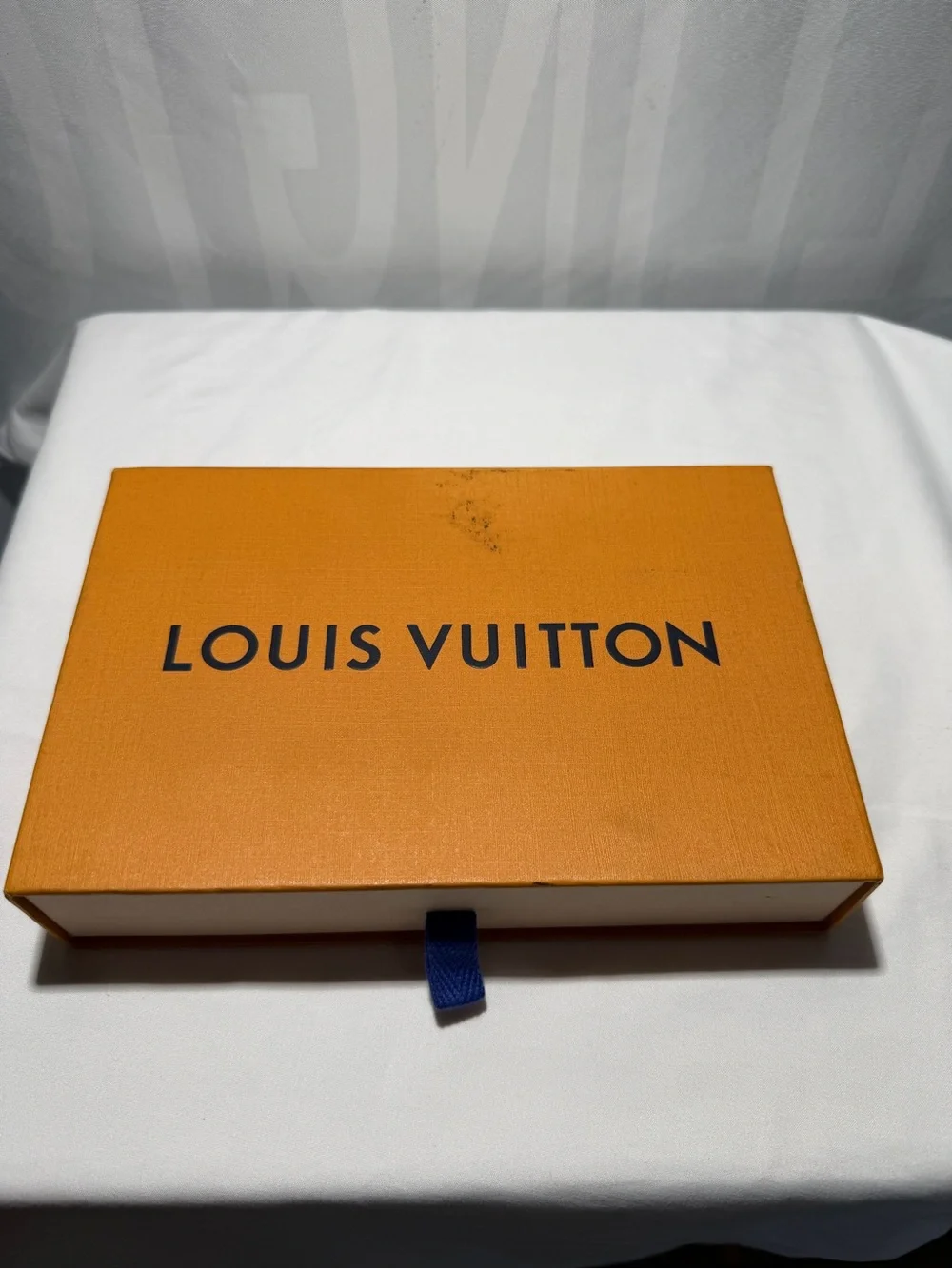 Louis Vuitton Gift or Storage Box with Blue Pull Tab